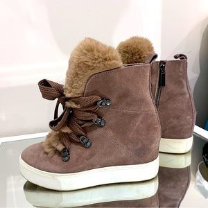 J Slides Wedge Sneaker Taupe